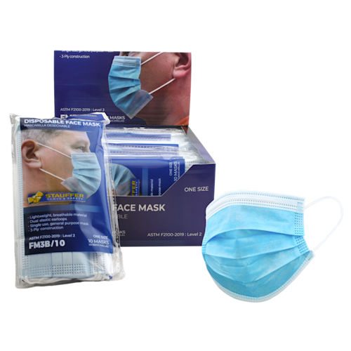 Face Mask With Earloops (10 Pack)