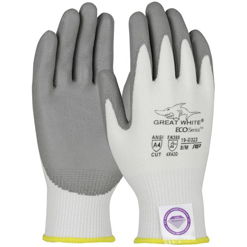 G-TEK® 3GX GREAT WHITE®DYNEEMA® Diamond Blended Glove with PU Coated Palm