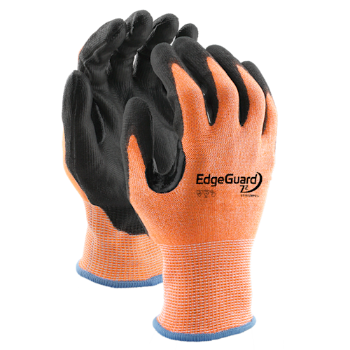 EdgeGuard7z&trade; Hi Viz Cut Resistant Glove with PU Coating, Cut Level A7