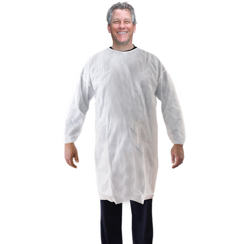 STADIS&trade; White Polypropylene Smocks