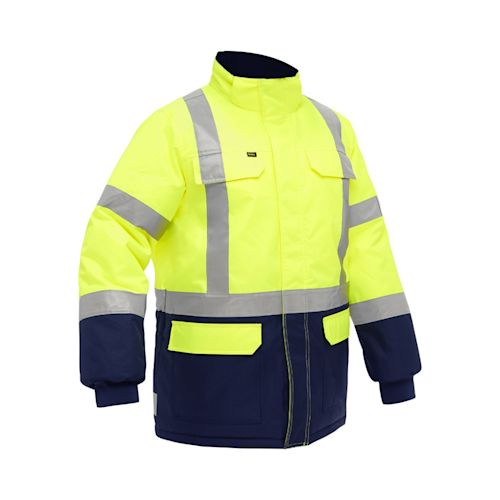 Hi-Vis Yellow Extreme Cold Jacket with Navy Bottom, Type R Class 3