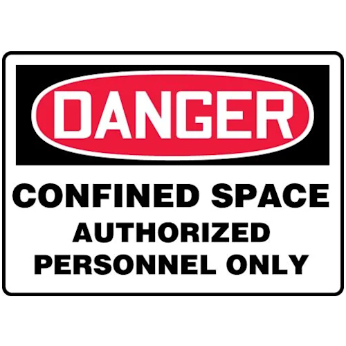 OSHA Danger Safety Sign: Confined Space - Authorized Personnel Only