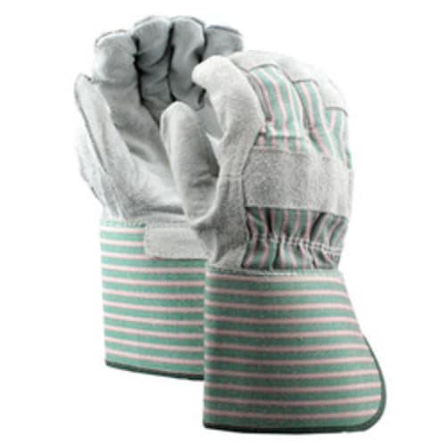 Leather Palm Gloves with Gauntlet Cuff, Split Shoulder