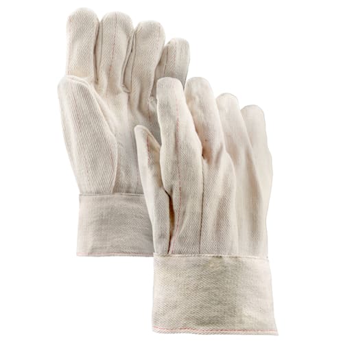 18 oz. Cotton Double Palm Gloves with Band Top Cuff