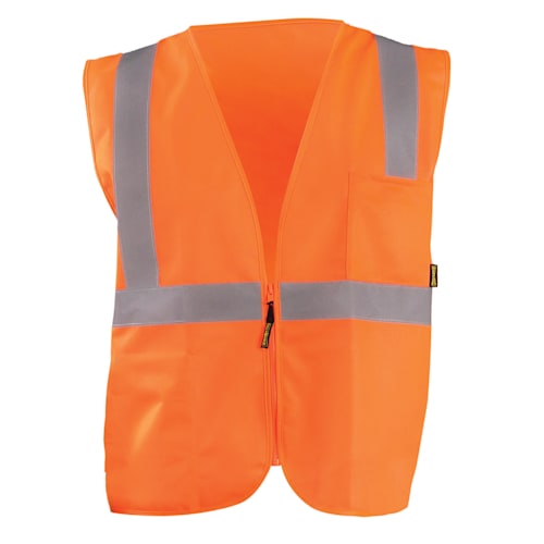 Value Solid Standard Vest w/Zipper, Individ. Sized
