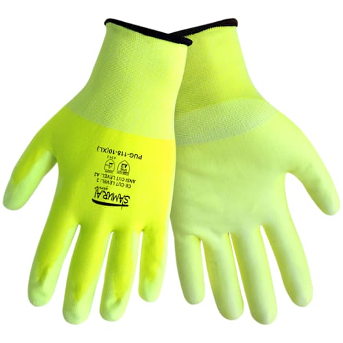 Samurai Glove - Cut Resistant Gloves Made With Tuffalene Platinum -  Polyurethane Palm - Cut Level A2