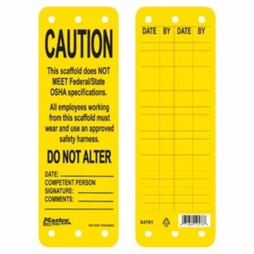 SCAFFOLDING TAG, CAUTION