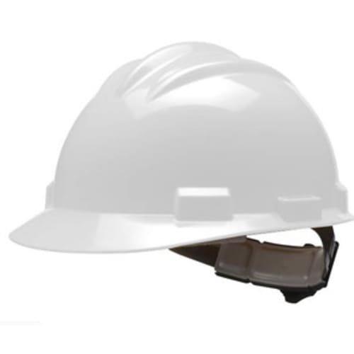 Model S61 Hard Hats, White, Ratchet, Cotton Browpad