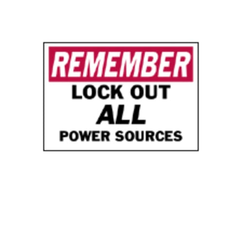 Lockout Safety Labels