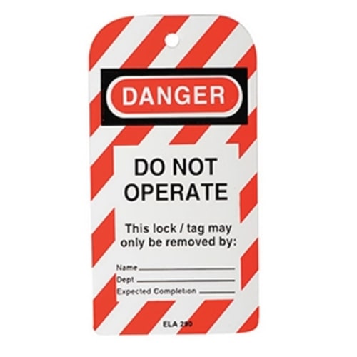 Lockout Tag, DANGER DO NOT OPERATE, 3 in W