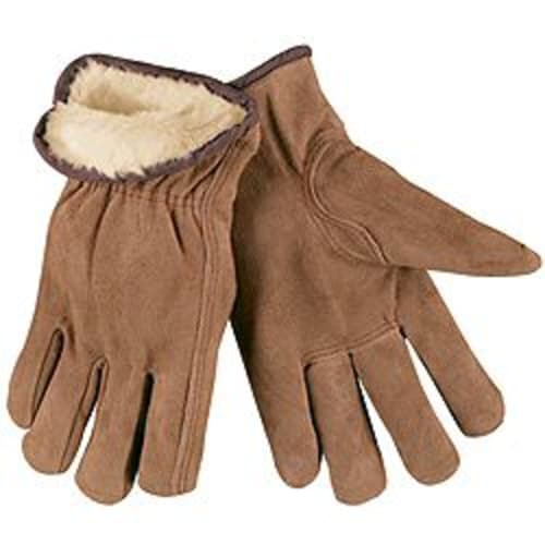 Insulated Pile-Lined Leather Drivers Gloves