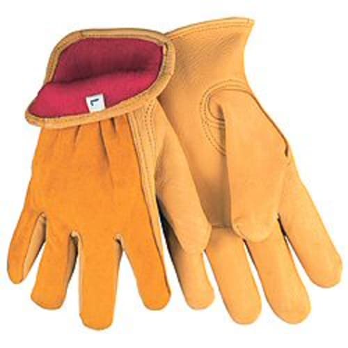 Insulated Fleece Deerskin Leather Drivers Gloves