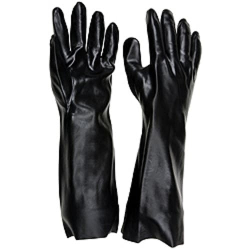long black pvc gloves