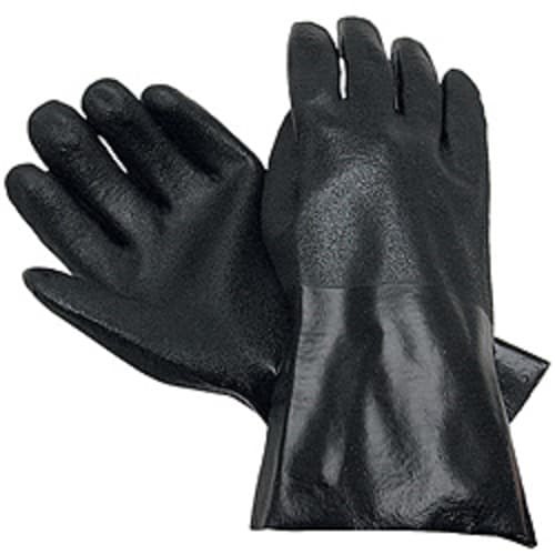 Economy Double-Dipped Black PVC Gloves