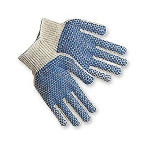 Blue Block PVC-Coated String Knit Gloves