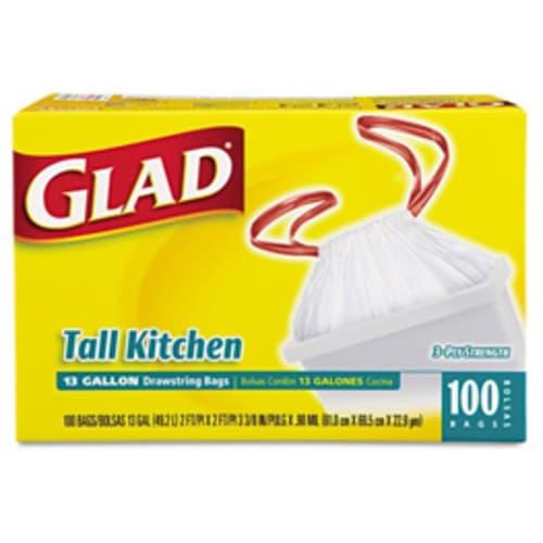 Glad Tall Kitchen Drawstring Trash Bags - CLO78526CT 