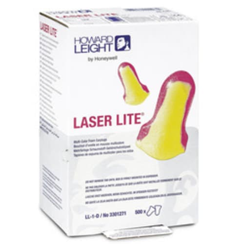 Howard Leight Laser Lite Single-Use Ear Plug, Universal, 32 dB, T-Shape, Uncorded