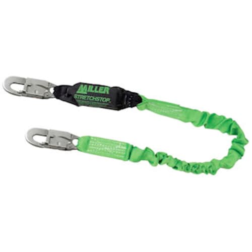 Miller Shock Absorbing Stretchable Web Safety Lanyard, 6 ft, 310 lb
