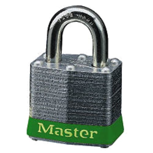 Steel Padlock. Green