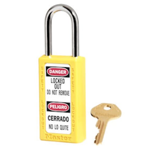 Yellow Safety Padlock