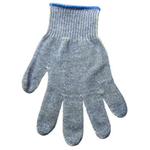 gray knit gloves