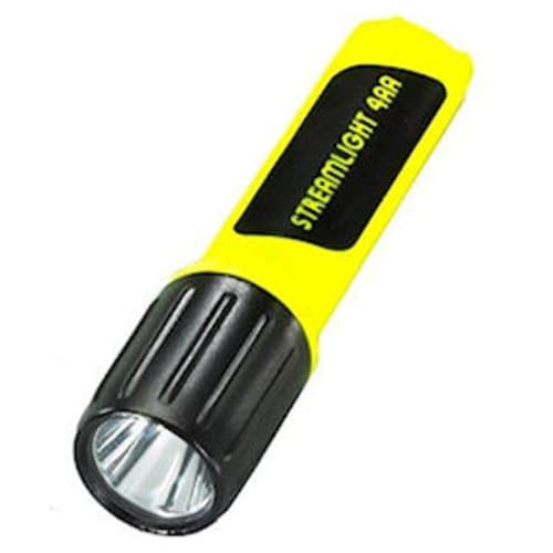 4AA Lux Div 2 with White LED and alkaline batteries.  Clam packaged.  Yellow