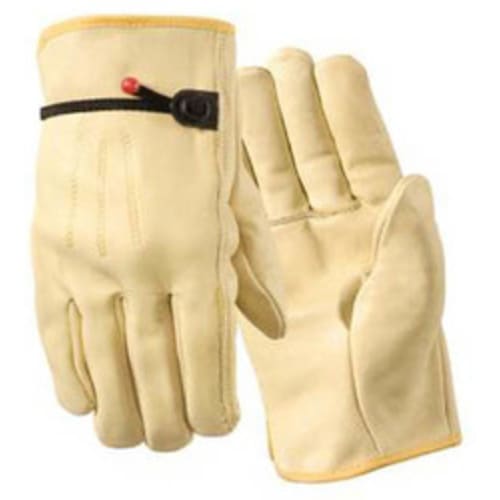Grain Cowhide Gloves with Ball and Tape Wrist