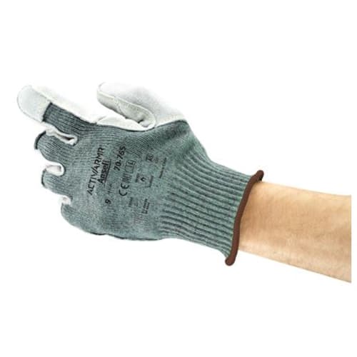 Ansell Vantage 70-765 Medium Weight Dupont Kevlar Blended Knit Glove With  Leather Palm