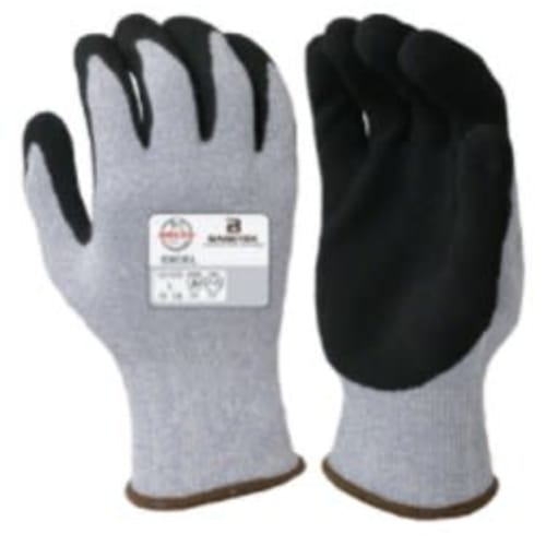 13-Gauge HDPE Gloves with black HCT Microfoam Nitrile Coating