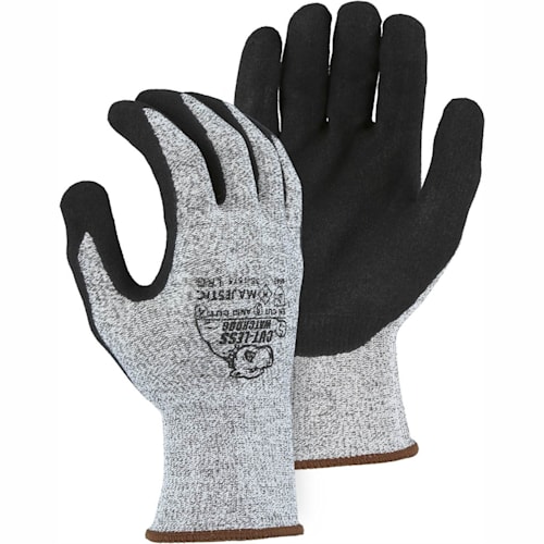 Cut-Less Watchdog Seamless Knit Glove with Sandy Nitrile Palm Coating