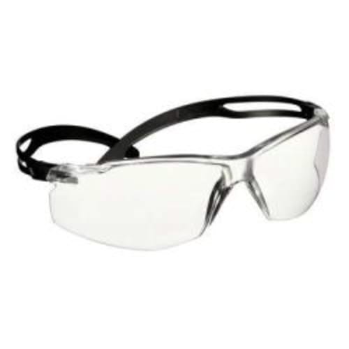 3M SecureFit 500 Series, Black, Clear Anti-Fog Lens