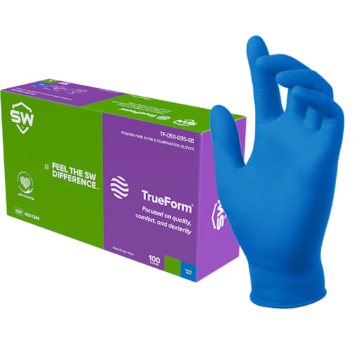 TrueForm Powder-Free Nitrile Examination Gloves