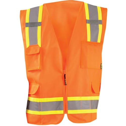 High Visibility Value Two-Tone Surveyor Solid Vest