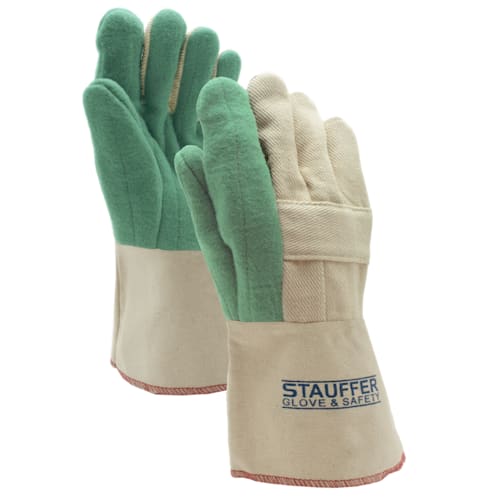 34 oz 100% Cotton Hot Mill Glove, Gauntlet Cuff