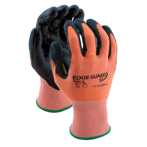 Stauffer Glove & Safety CT157ZBPU VR - EdgeGuard7z Hi Viz Cut Resistant  Glove with PU Coating, Cut Level A7, VEND READY - Large