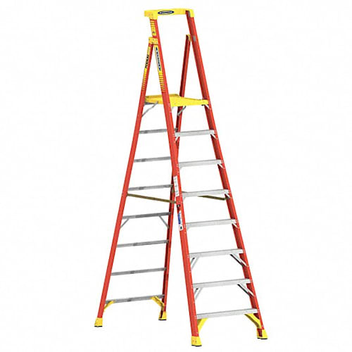 Fiberglass Podium Ladder, 8'