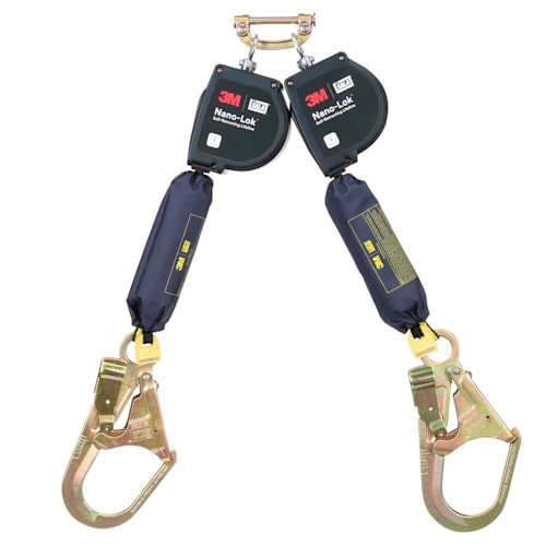 Nano-Lock Twin-Leg Quick-Connect Self-Retracting Lifeline, 9' Web