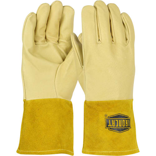 Ironcat® - Premium Top Grain Pigskin Leather MIG Welder's Glove with Kevlar® Stitching - 4" Gauntlet Cuff