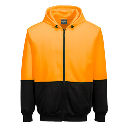 Hi-Vis Two-Tone Zip Up Hooded Sweatshirt