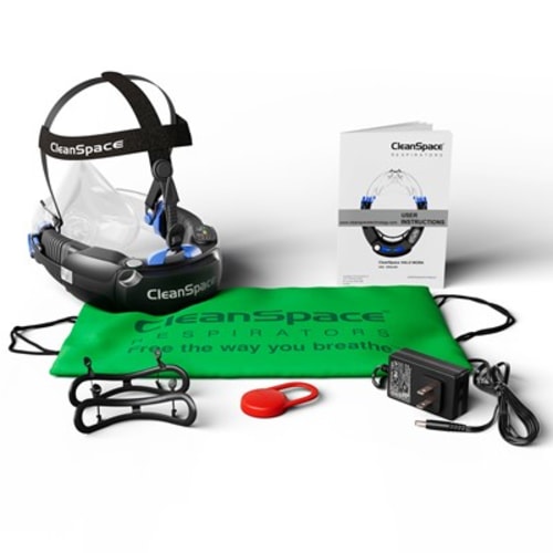 CleanSpace™ Work Half-Mask with Fabric Head Harness and HEPA Filter