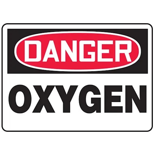 OSHA Danger Safety Sign: Oxygen