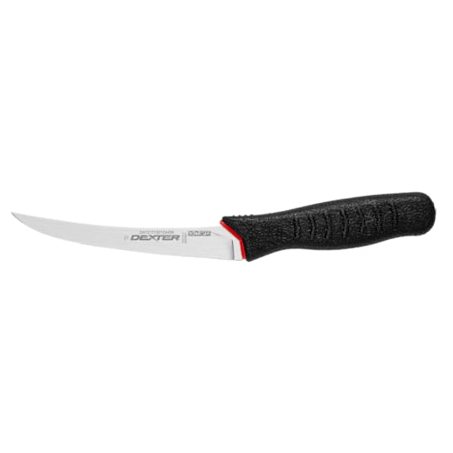 PRO DEX 6" Curved, Super-flex Boning Knife, Black Handle