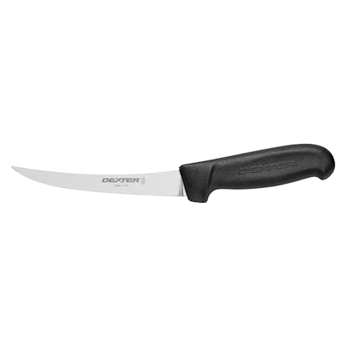 PRO DEX 6" Semi-Flex Curved Boning Knife, Black Handle