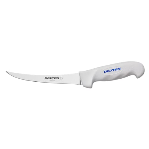 SOFGRIP&reg; 6" Narrow Curved Boning Knife, White Handle