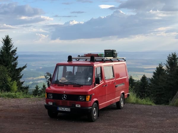 Stellplatz Inselsberg mit Blick über den Landkreis Gotha