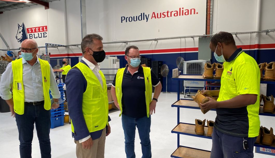 Minister Papalia visit 2- Jan 2022 - Steel Blue