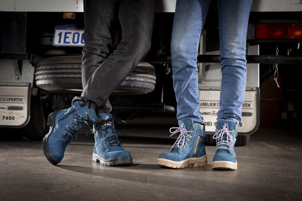 blue work boots battling cancer and depression