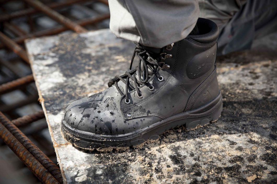 Black work boot