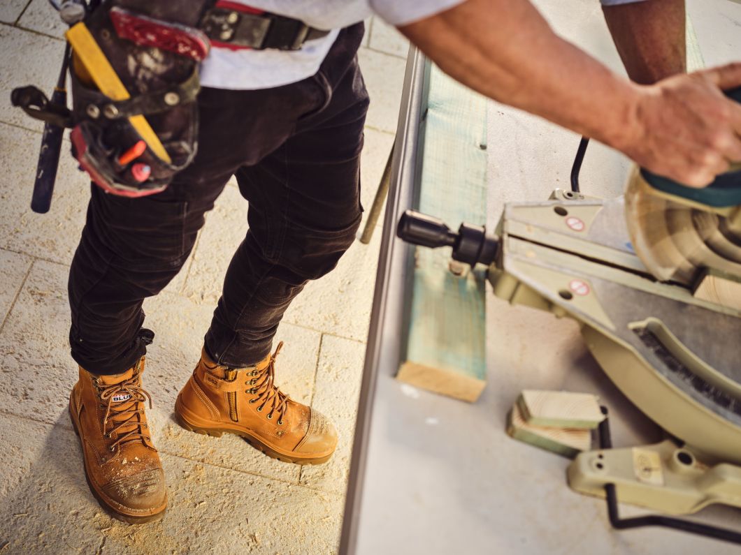 Bamboo socks and breathable work boots by Steel Blue