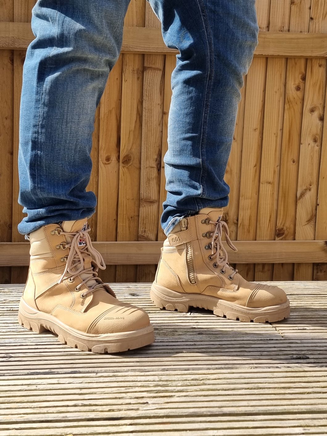 southern cross work boot steel blue